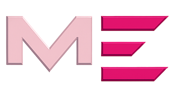 Logo for ME Physiotherapy & Wellness with pink and magenta design on a white background